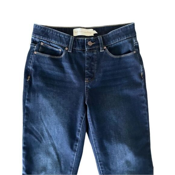 SOFT Surroundings The Ultimate Denim Relaxed Straight Jeans Nightfall Wash 5 - Picture 5 of 9